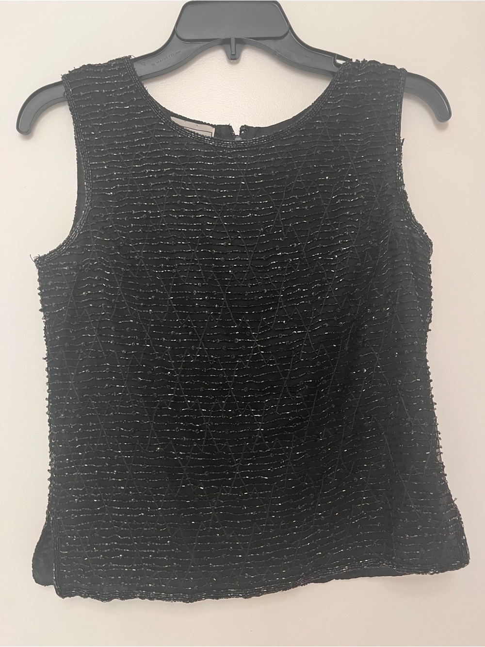 Black Sparkle Sleeveless Women’s Top